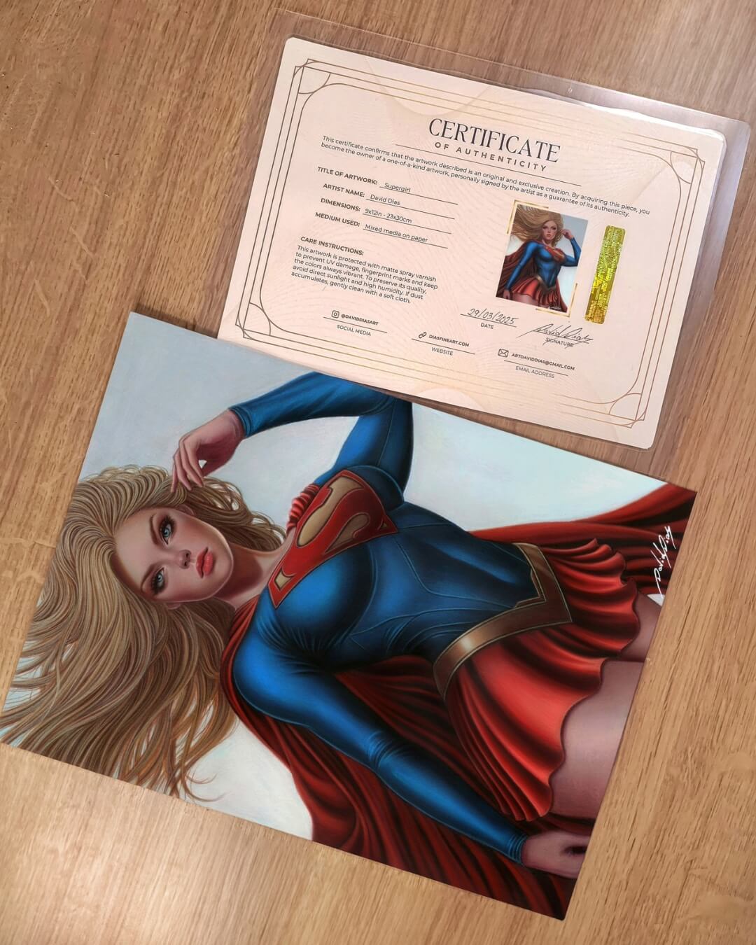 Supergirl - Original Artwork by David Dias