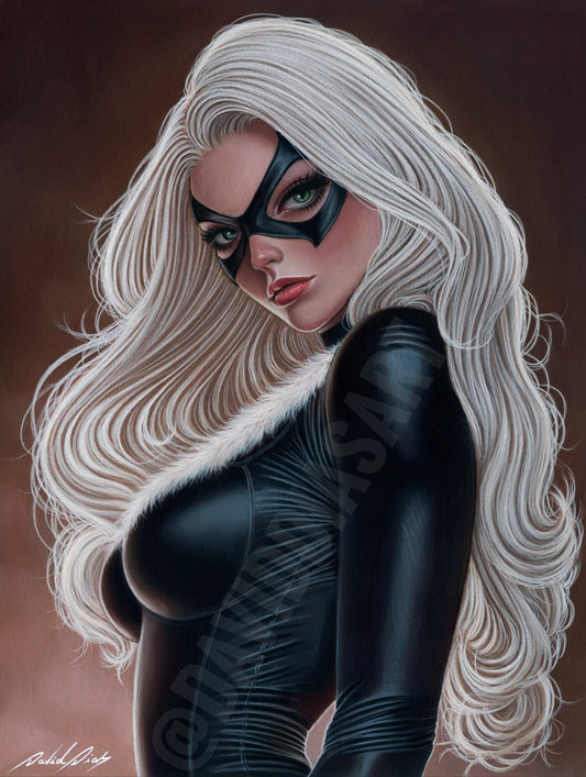 Print - Black Cat - Artwork by David Dias